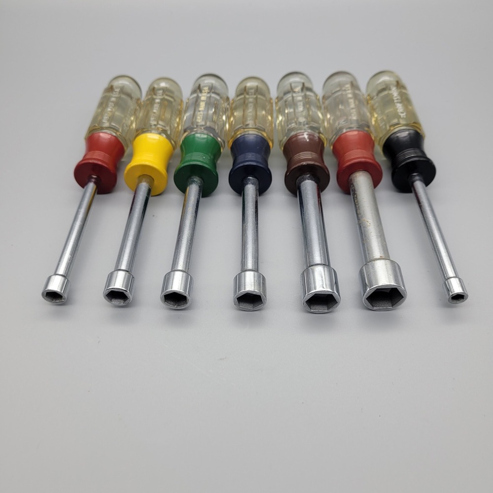 Craftsman 7 pc Nut Driver Set V Series 41971-41977 Color Coded Made in USA